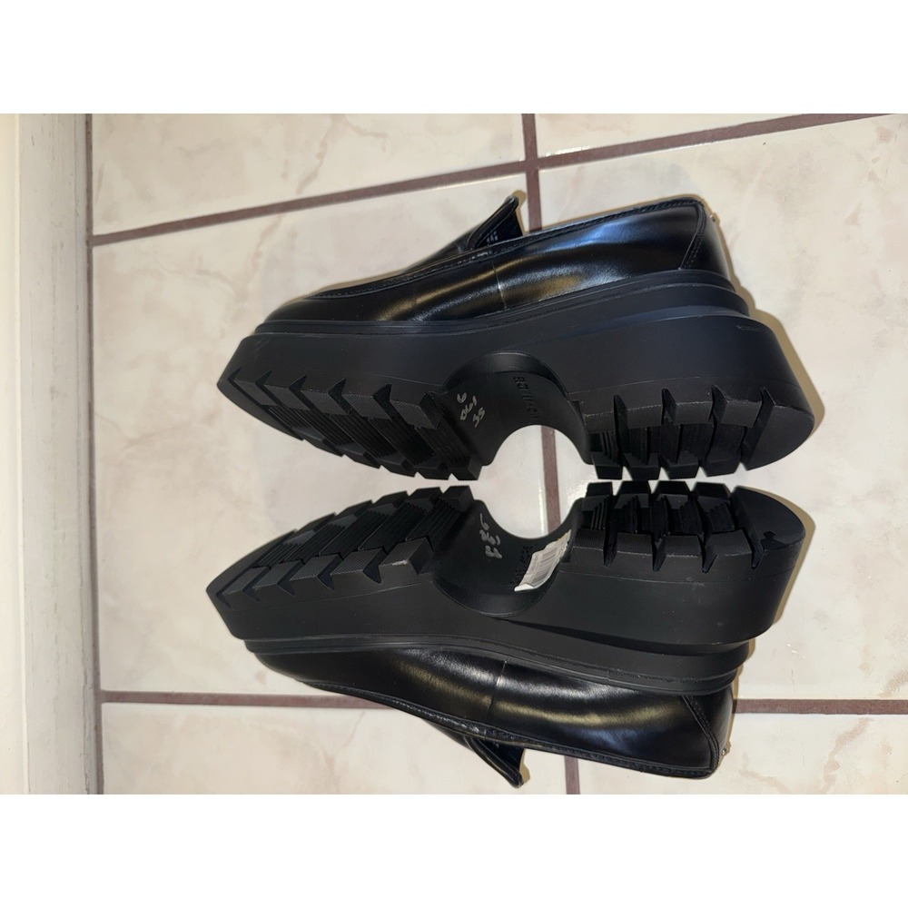 NWOB Michael Kors Black Shiloh Leather Loafers Platform Chunky Y2K Style Size 6M - Picture 11 of 15
